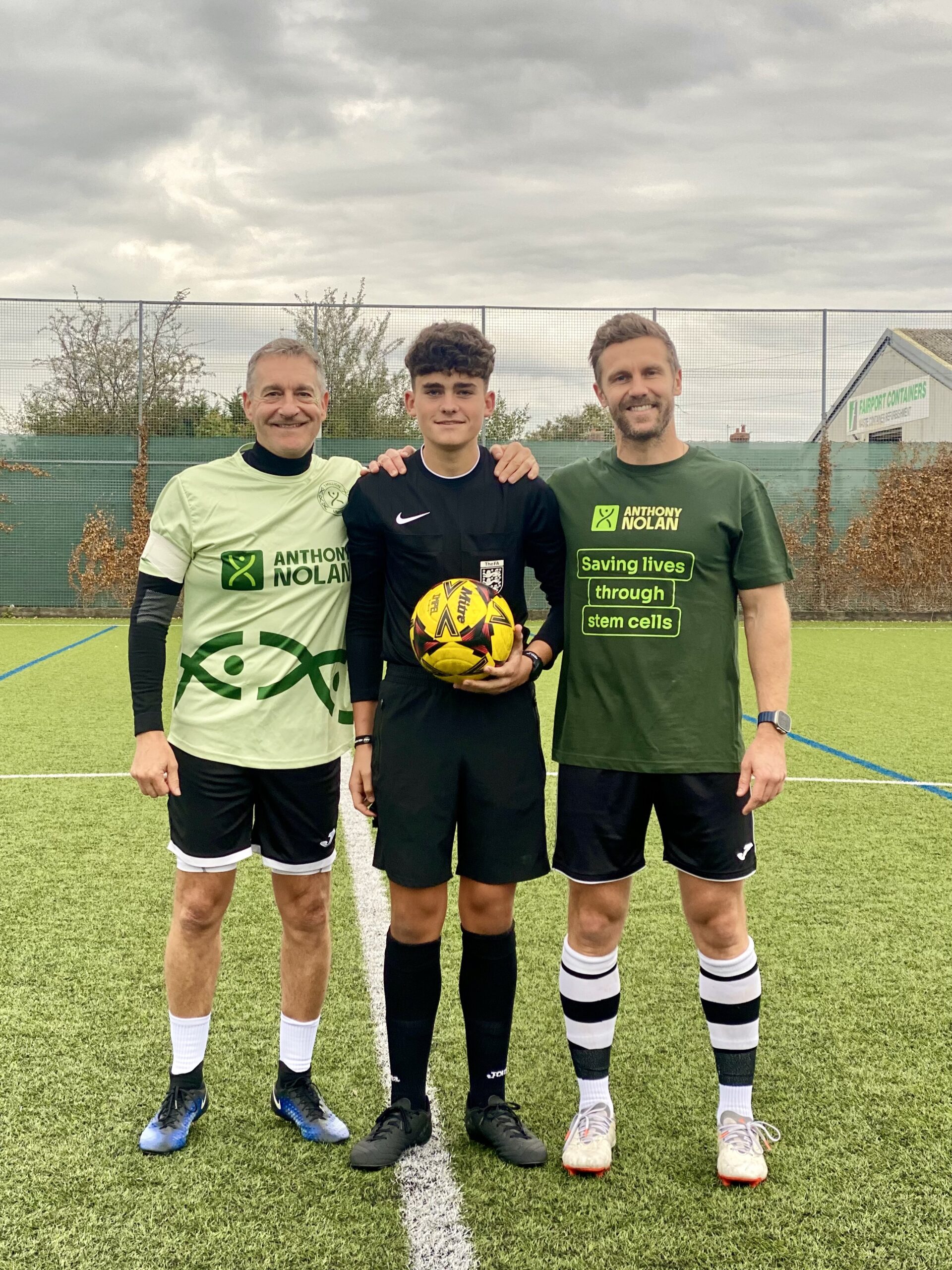 Captains - Jason Gunningham, Ben Kirk and Ref Fred Bale